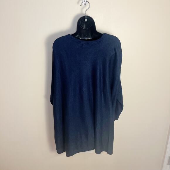 Mer Sea Catalina Sweater Crewneck Oversized Boxy Lagenlook Navy One Size - Picture 5 of 9